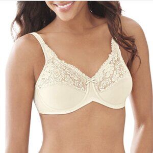 Lilyette by Bali Minimizer Underwire Bra, Pearl, NWT
